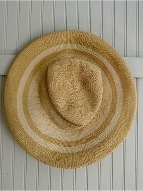 a new day Straw Sun Hat with Cream Stripe